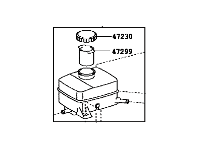 Toyota 47220-48180 Reservoir Sub-Assy, Brake Master Cylinder