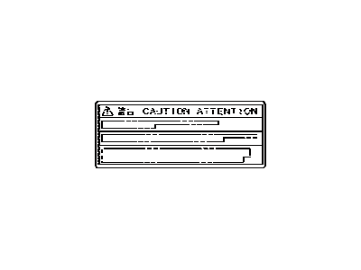 Toyota 11293-20030 Label, Engine Caution