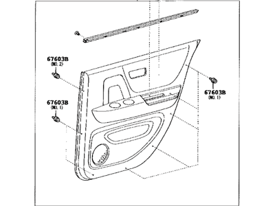 Toyota 67630-48180-B1 Board Sub-Assy, Rear Door Trim, RH