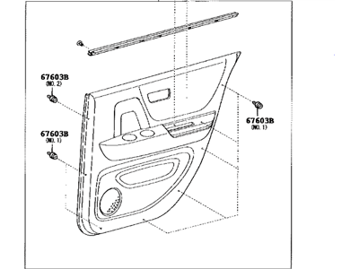 Toyota 67640-48280-A1 Board Sub-Assy, Rear Door Trim, LH