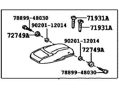 Toyota 71350-48070-A0 Back Assy, Center Seat