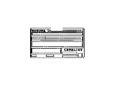 Toyota 11298-20850 Label, Emission Control Information