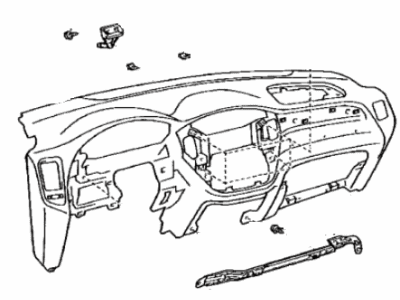 Toyota 55301-48060-B0 Pad Sub-Assy, Instrument Panel Safety