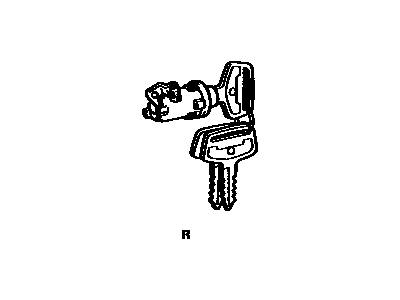 Toyota 69055-90A00 Cylinder & Key Set, Back Door Lock