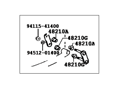 Toyota 04483-60050 Shackle Kit, Rear Spring