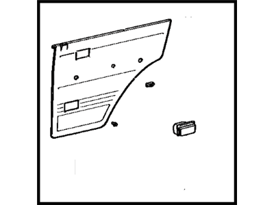 Toyota 67640-90A03-06 Board Sub-Assy, Rear Door Trim, LH