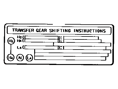 Toyota 36369-60010 Plate, Transfer Caution