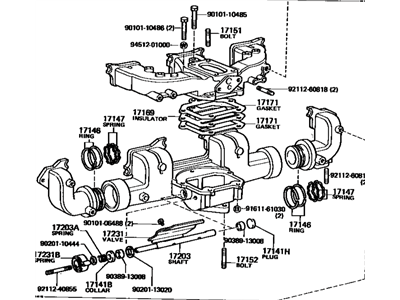 Toyota 17100-61081 Exhaust Manifold Assembly