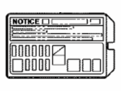 Toyota 82683-0E010 Label, Fuse Block No