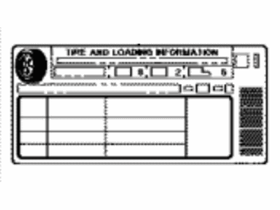 Toyota 42661-0E800 Label, Tire Pressure