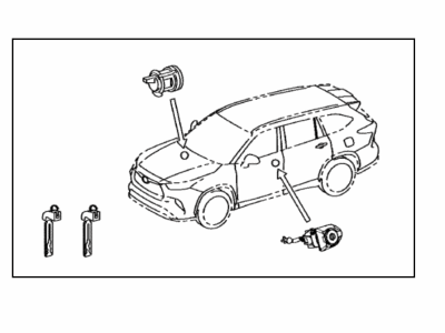 2020 Toyota Highlander Door Lock Cylinder - 69005-0E240