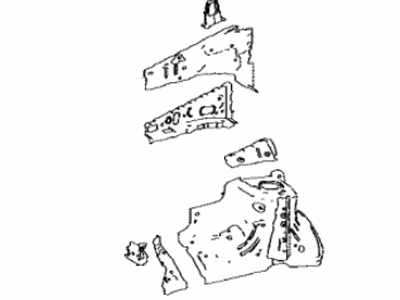 Toyota 53701-42150 Apron Sub-Assembly, Front F