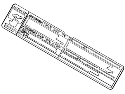 Toyota 74528-42011 Label, Back Door Caution