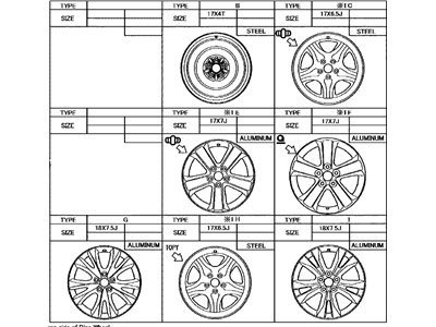 Toyota 4261A-42070 Wheel, Disc Chrome P