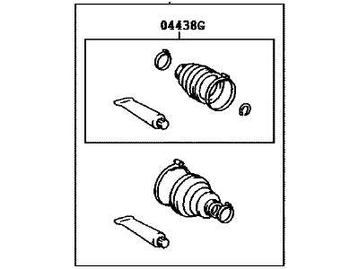 Toyota 04427-42131 Front Cv Joint Boot Kit, In Outboard, Right