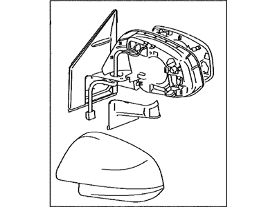 Toyota 87940-42B40 Outside Rear View Driver Side Mirror Assembly