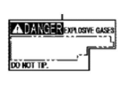 Toyota 28897-36010 Label, Battery Caution