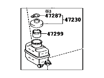 Toyota 47220-0E060 Reservoir Assembly, Mast