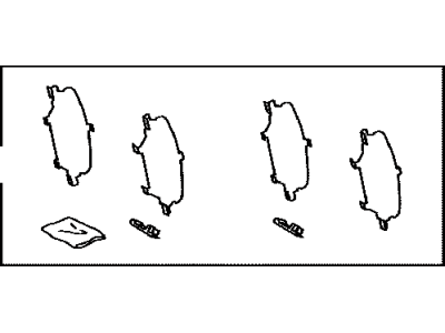 Toyota 04946-0E040 SHIM Kit, Anti SQUEAL