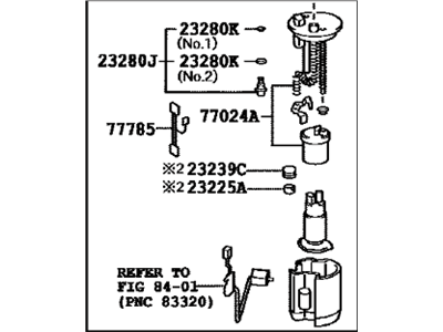 Toyota Highlander Fuel Pump - 77020-0E070