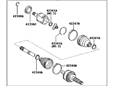 2009 Toyota Highlander Axle Shaft - 42340-48070