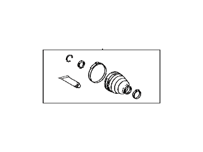 Toyota 04439-21020 Rear Cv Joint Boot Kit, Inboard Joint, Left