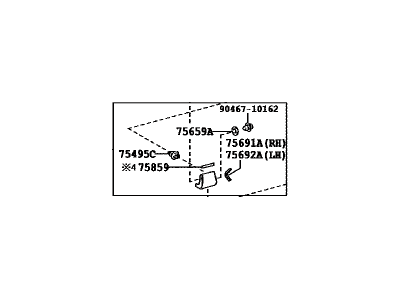 Toyota 75601-0E901 MOULDING Sub-Assembly Front FEND