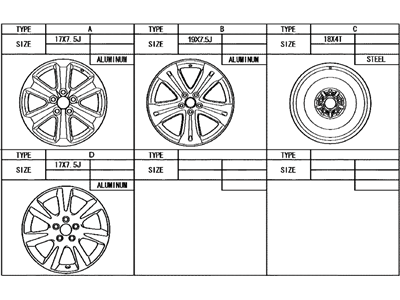 Toyota 4260D-0E030 Wheel Sub-Assembly, Clad