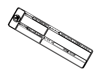 Toyota 74528-0E051 Label, Back Door CAU