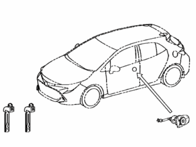 2021 Toyota Corolla Door Lock Cylinder - 69005-12J20