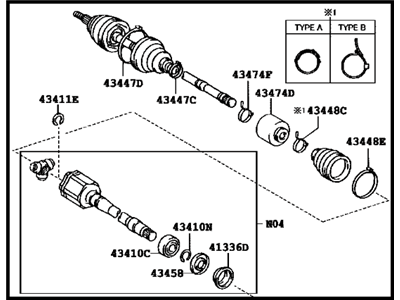 2011 Toyota Camry Axle Shaft - 43410-33310