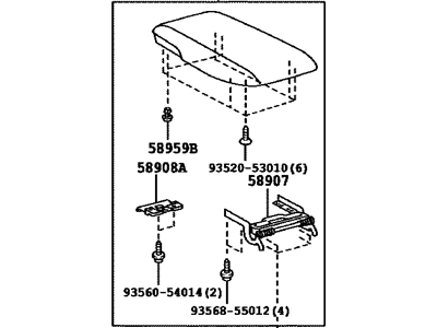 Toyota 58905-33340-B1 Door Sub-Assembly, Console Compartment