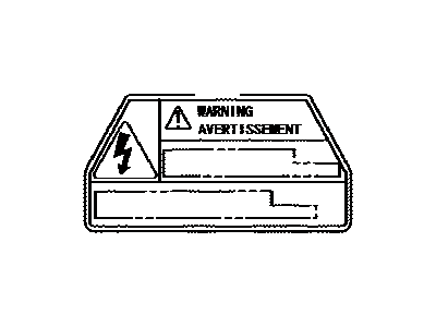 Toyota G9118-33010 Label, Electric Vehicle Unit Controller Caution