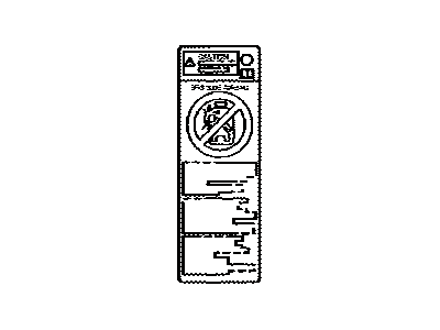 Toyota 74596-30030 Label, Side Air Bag Caution