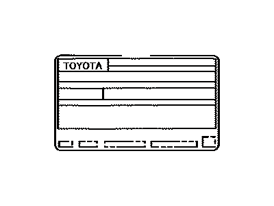 Toyota 11298-28730 Label, Emission Control Information