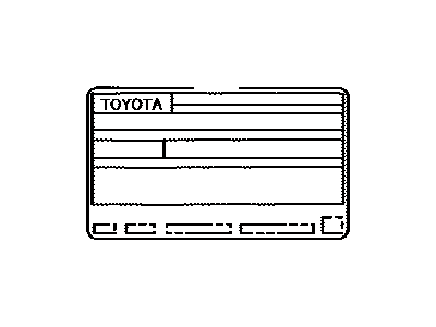 Toyota 11298-28650 Label, Emission Control Information