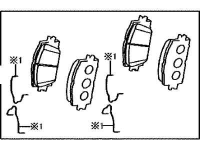 Toyota 04465-33440 Front Disc Brake Pad Set