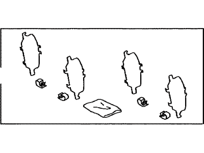 Toyota 04946-33040 SHIM Kit, Anti SQUEAL