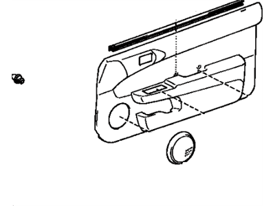 Toyota 67610-1G200-B0 Board Sub-Assy, Front Door Trim, RH