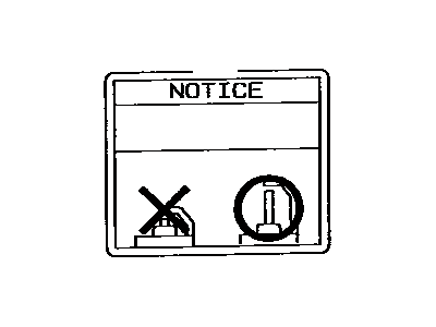 Toyota 11289-62020 Plate, Spark Plug Caution