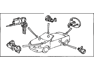 1998 Toyota Paseo Door Lock Cylinder - 69005-1G150