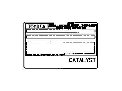 Toyota 11298-11453 Plate, Emission Control Information