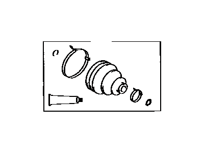 Toyota 04438-16140 Front Cv Joint Boot, Left