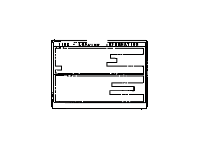 Toyota 42661-16760 Label, Tire Pressure Information