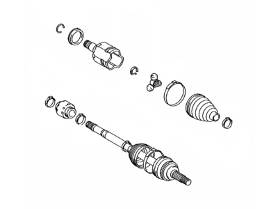 Toyota 43420-07090 Front Drive Shaft Assembly