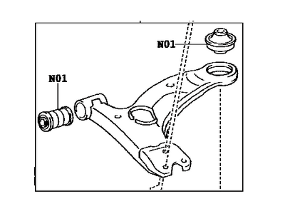 Toyota 48069-47050 Front Suspension Control Arm Sub-Assembly, No.1 Left