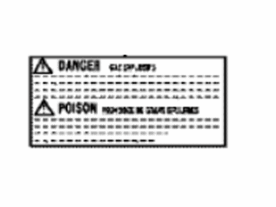 Toyota 28897-31021 Label, Battery CAUTI