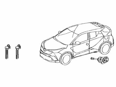 2021 Toyota C-HR Door Lock Cylinder - 89704-10072