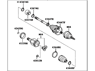 2016 Toyota RAV4 Axle Shaft - 43420-0R081