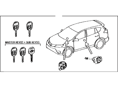 Toyota RAV4 Ignition Lock Cylinder - 69005-0R060